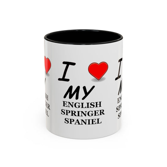 I Love My English Springer Spaniel Accent Coffee Mug - Perfect for Dog Lovers, Pet Gifts, Home Decor, Unique Mug, Holiday Gift