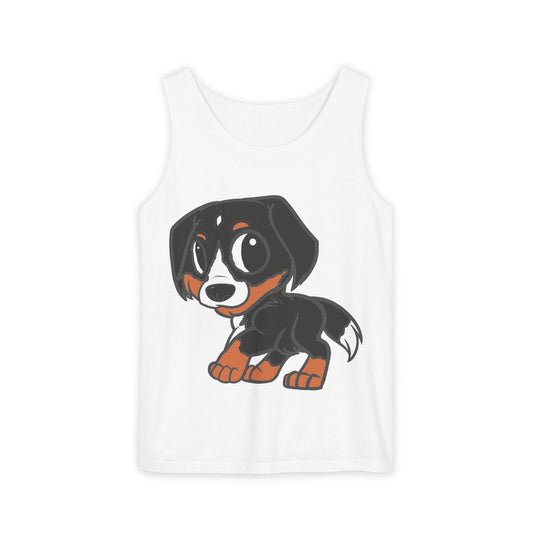 Greater Swiss Mountain Dog Cute Dog Cartoon Graphic Tank Top | Animal Lover Gift | Perfect for Summer, Beach, Festivals, Unisex Apparel, Casual Wear, Pet Owner Merchandise