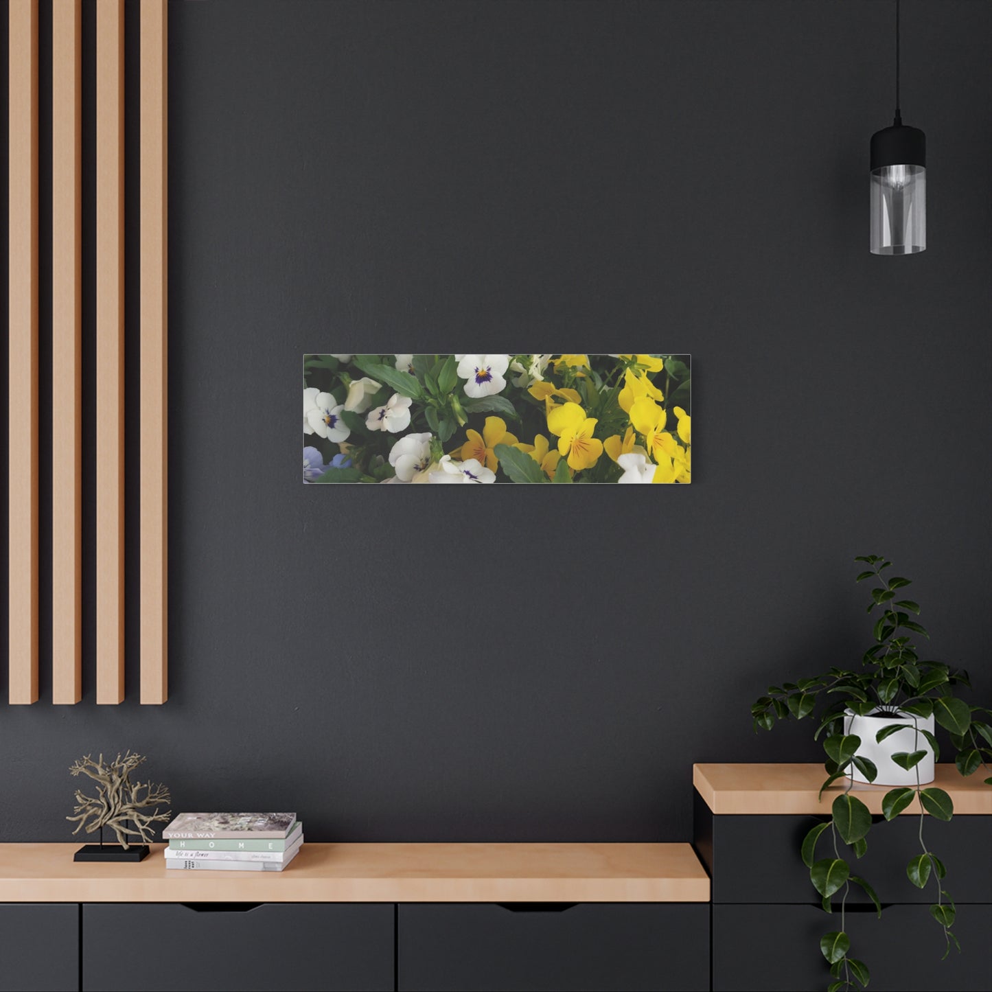 Pansies Floral Canvas Wall Art - Vibrant Pansy Design for Home Decor