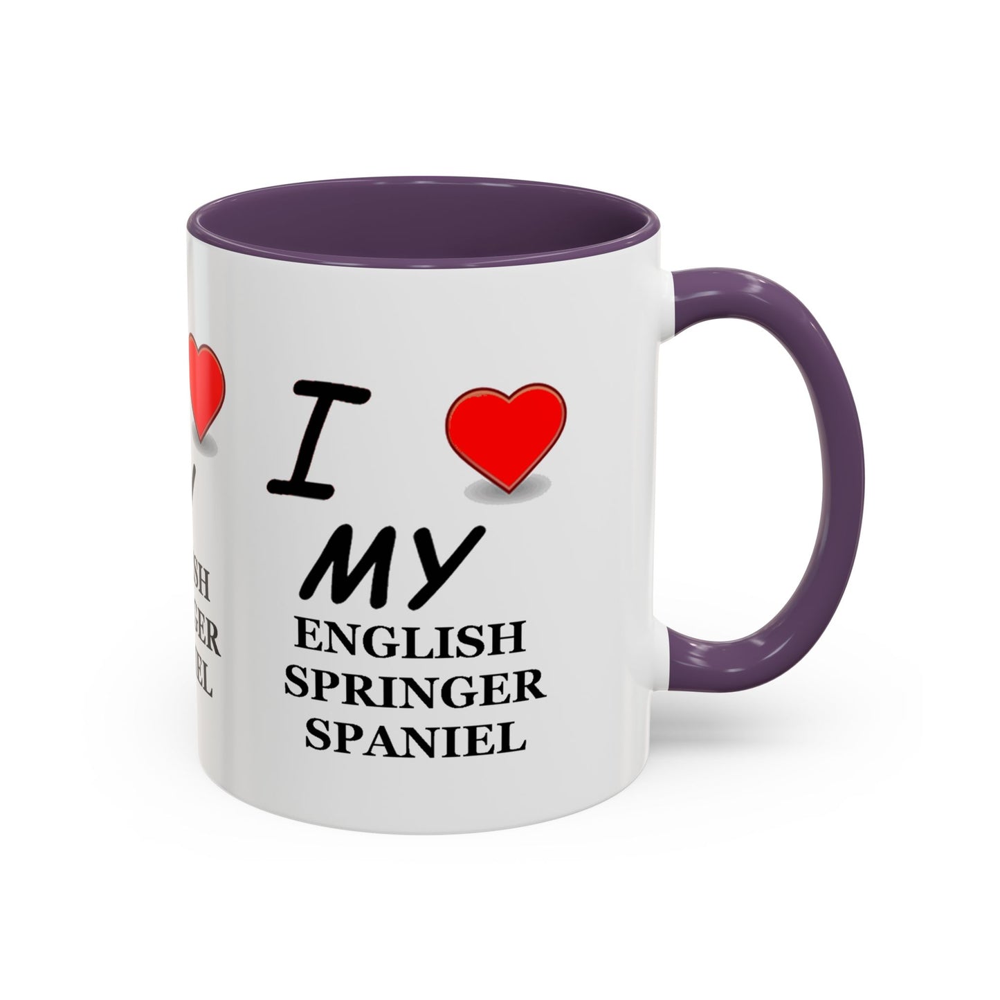 I Love My English Springer Spaniel Accent Coffee Mug - Perfect for Dog Lovers, Pet Gifts, Home Decor, Unique Mug, Holiday Gift
