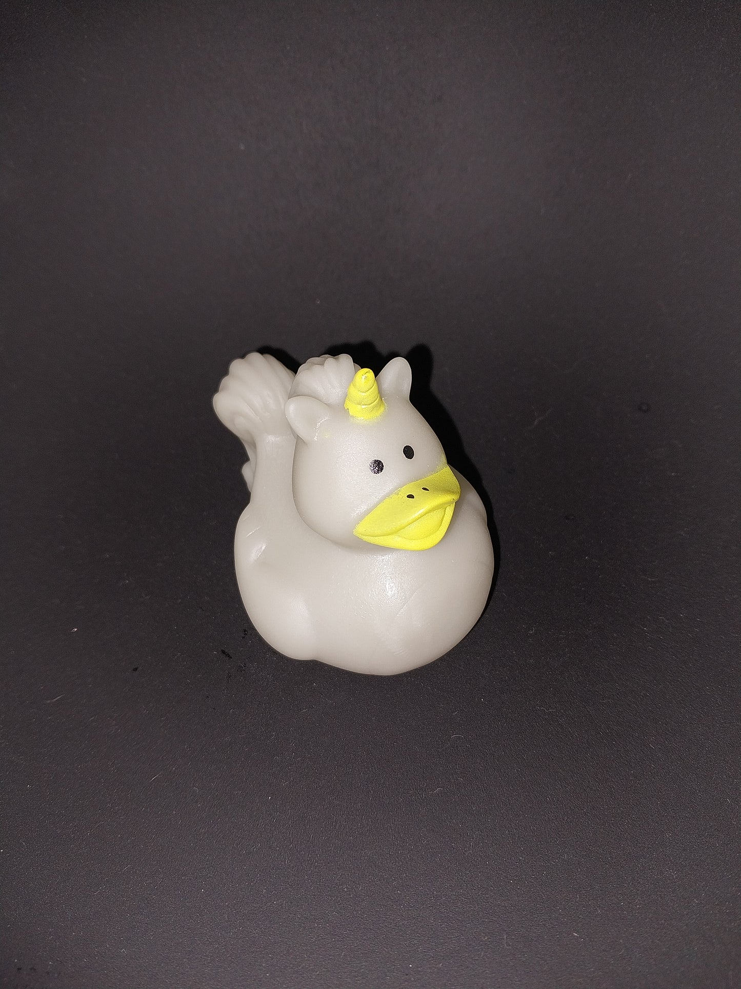 Gray Unicorn Rubber Duck