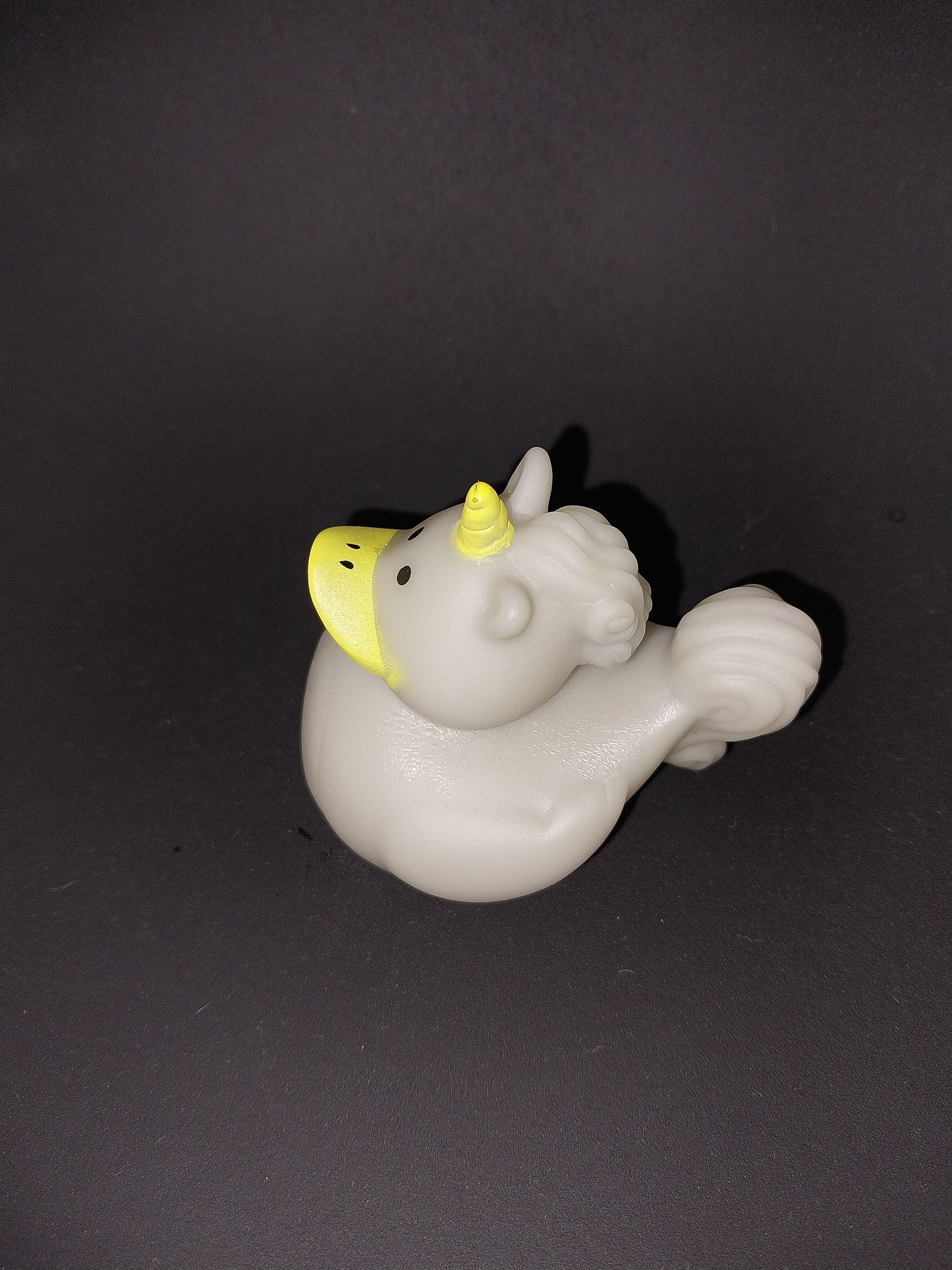 Gray Unicorn Rubber Duck