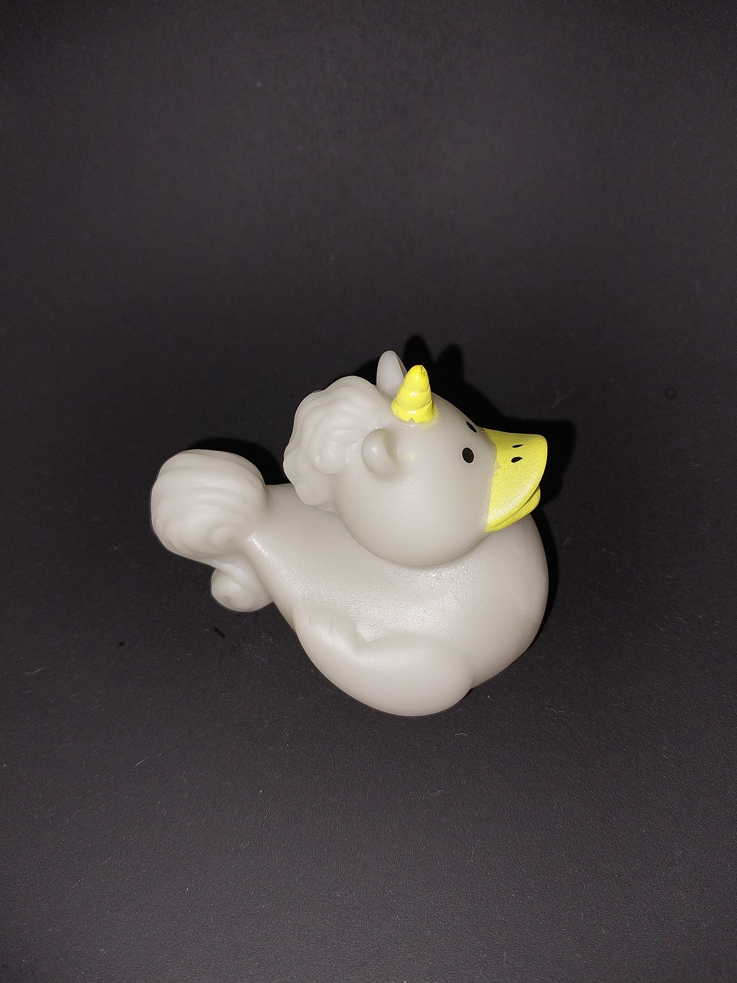 Gray Unicorn Rubber Duck