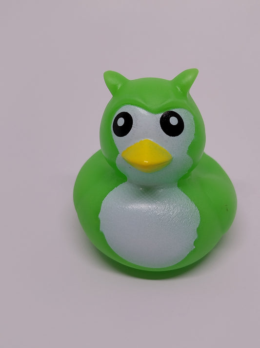 Green Owl Rubber Duck