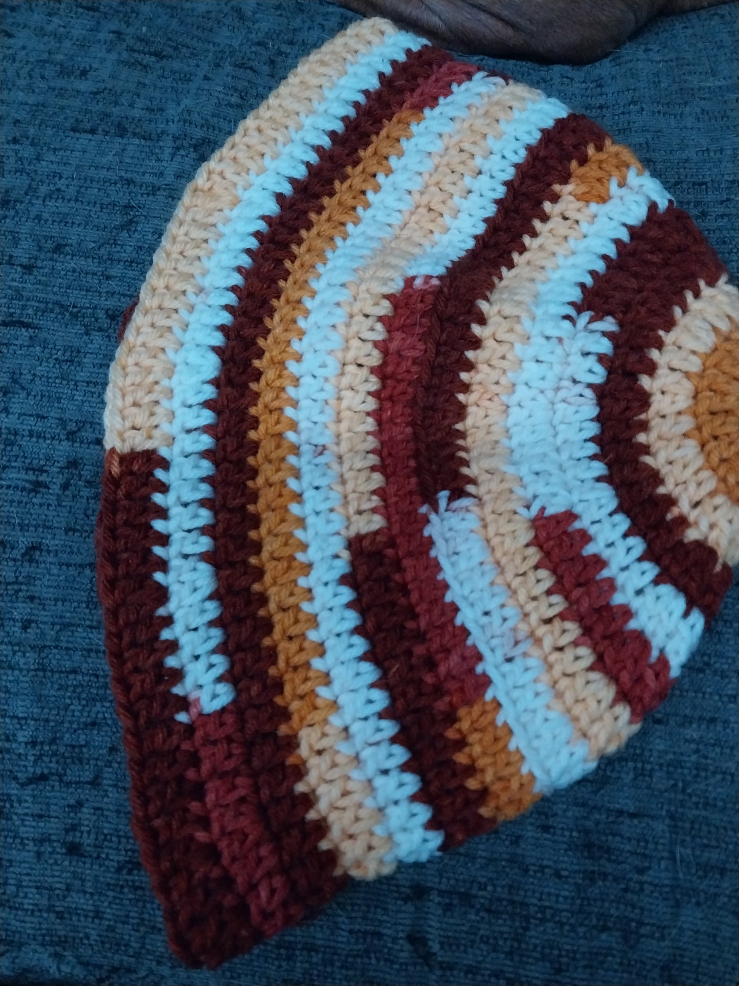 PSL Fall Colors Crochet Shorter Bucket Hat OOAK