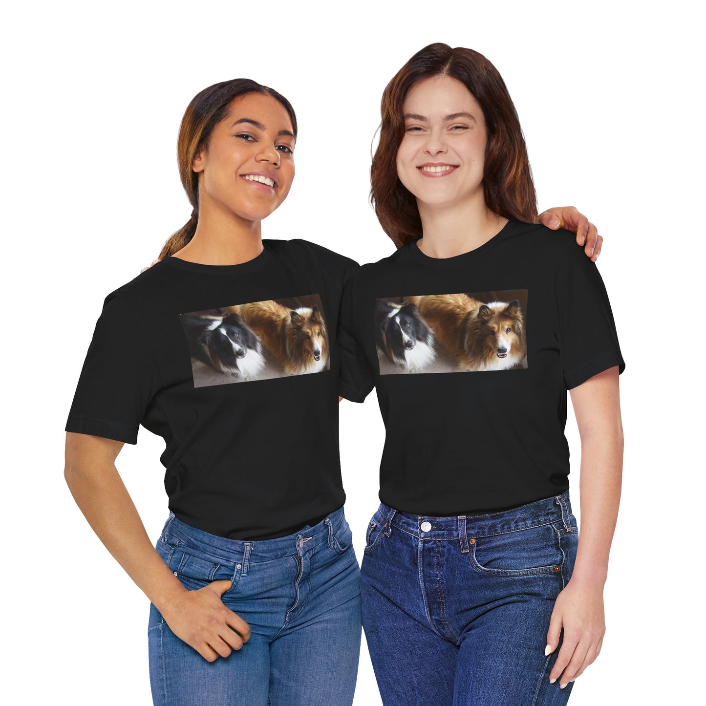 Shetland Sheepdog Group Unisex Dog Lovers Tee with Cute Pets Design - Perfect Gift for Animal Lovers, Casual Wear, Dog Owners, Gift for Him/Her, Everyday Comfort