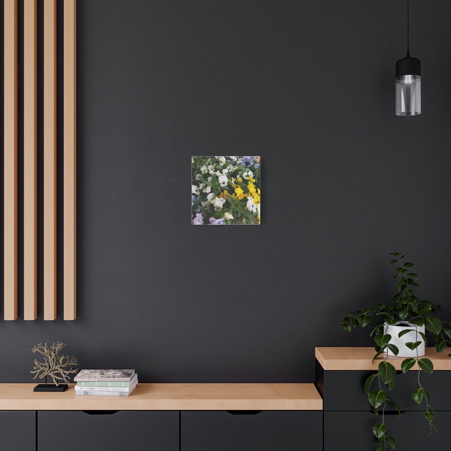 Pansies Floral Canvas Wall Art - Vibrant Pansy Design for Home Decor
