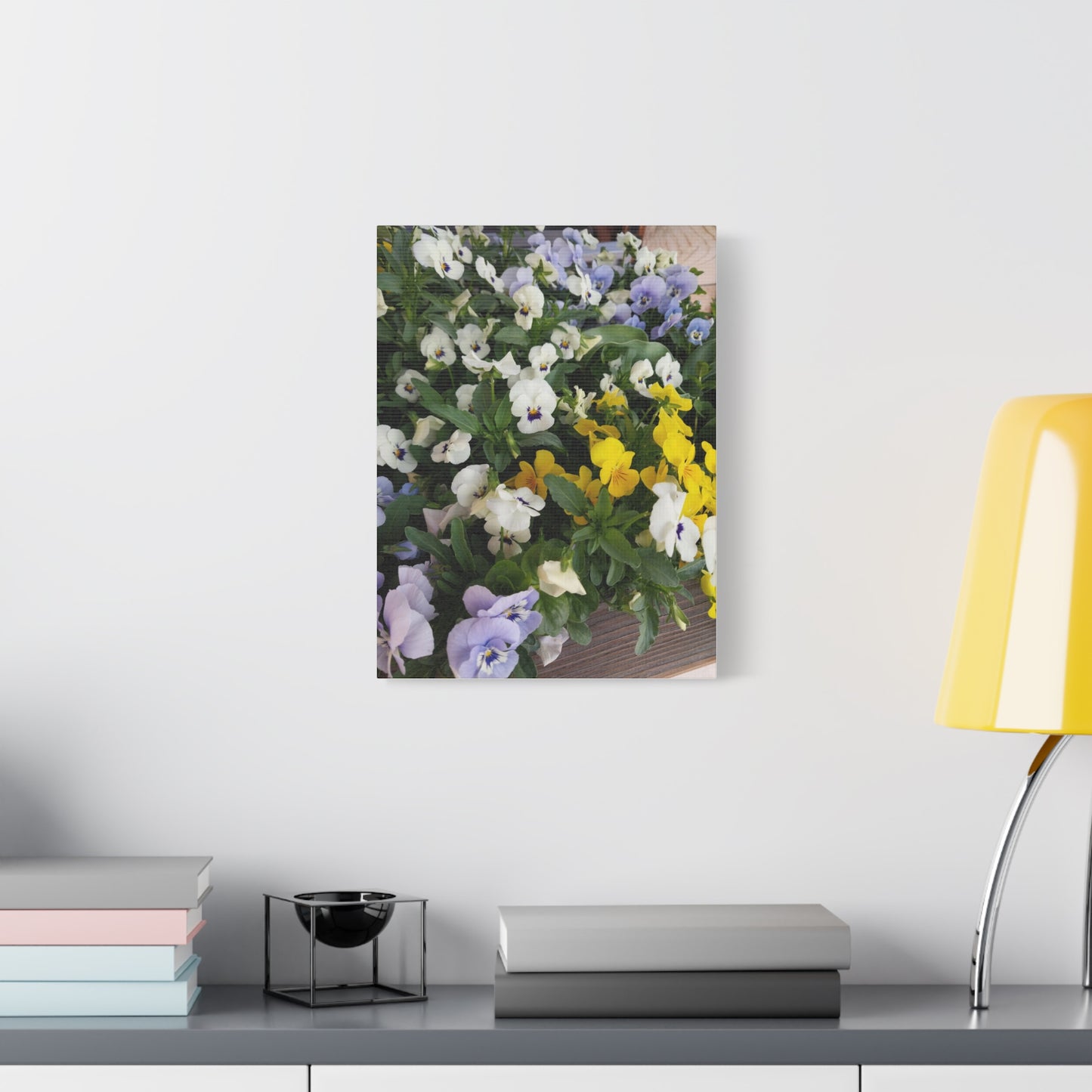 Pansies Floral Canvas Wall Art - Vibrant Pansy Design for Home Decor