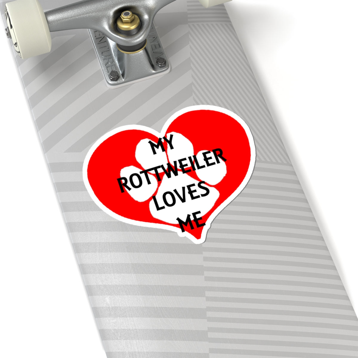 My Rottweiler Loves Me Stickers | Heart Paw Print Decal, Pet Lover Gifts, Dog Mom Stickers, Cute Car Decor, Valentine’s Day