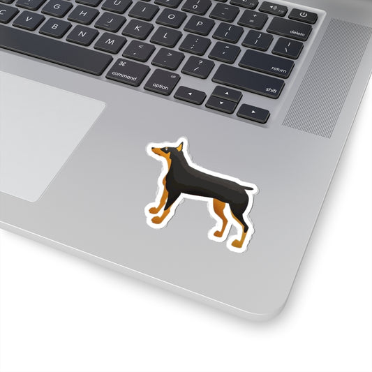 Cute Doberman Cartoon Kiss-Cut Stickers, Dog Lover Gifts, Laptop Decals, Car Stickers, Pet Accessories, Waterproof Vinyl Stickers