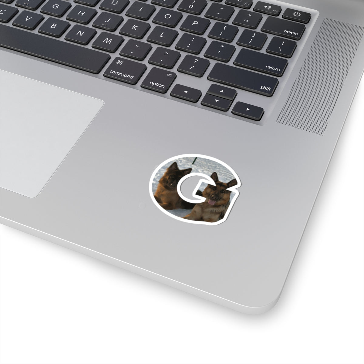 German Shepherds In Snow in G Custom Dog Photo Kiss-Cut Stickers - Perfect for Pet Lovers
