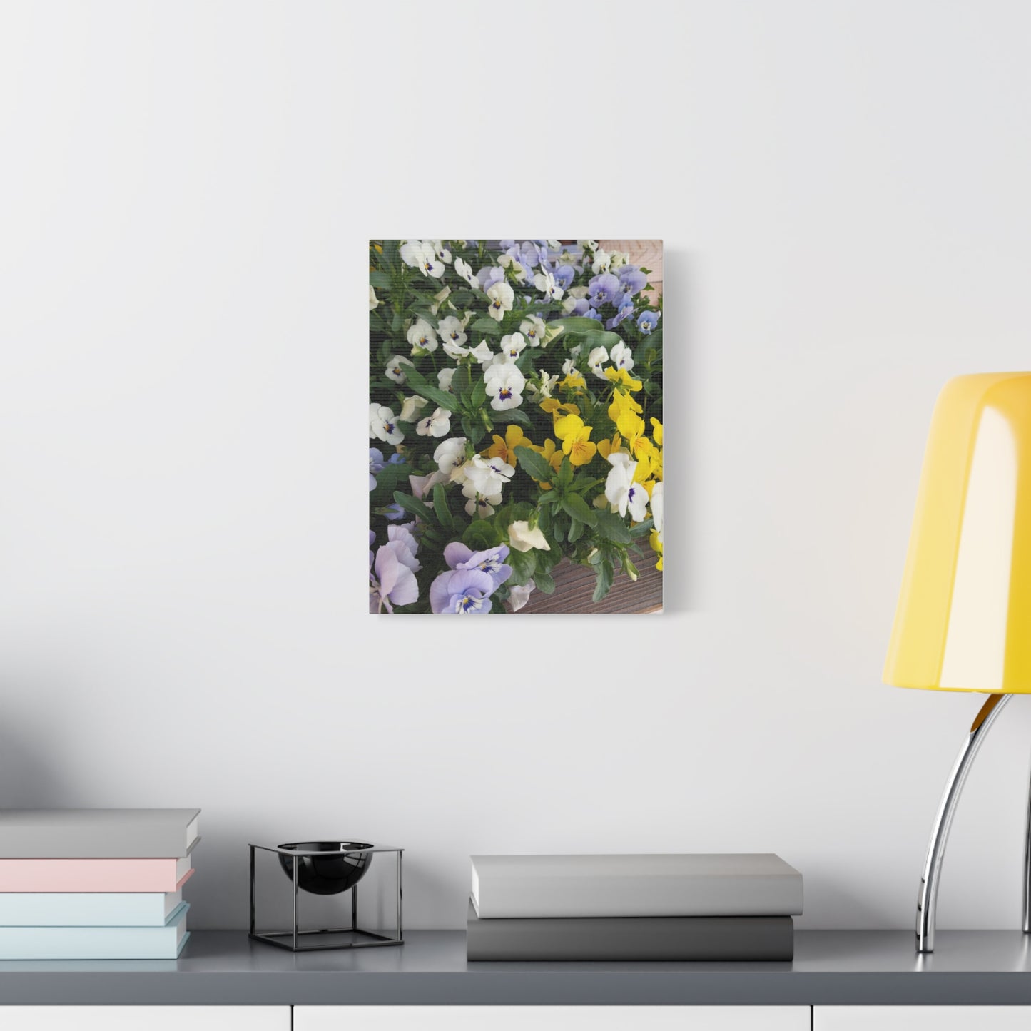 Pansies Floral Canvas Wall Art - Vibrant Pansy Design for Home Decor