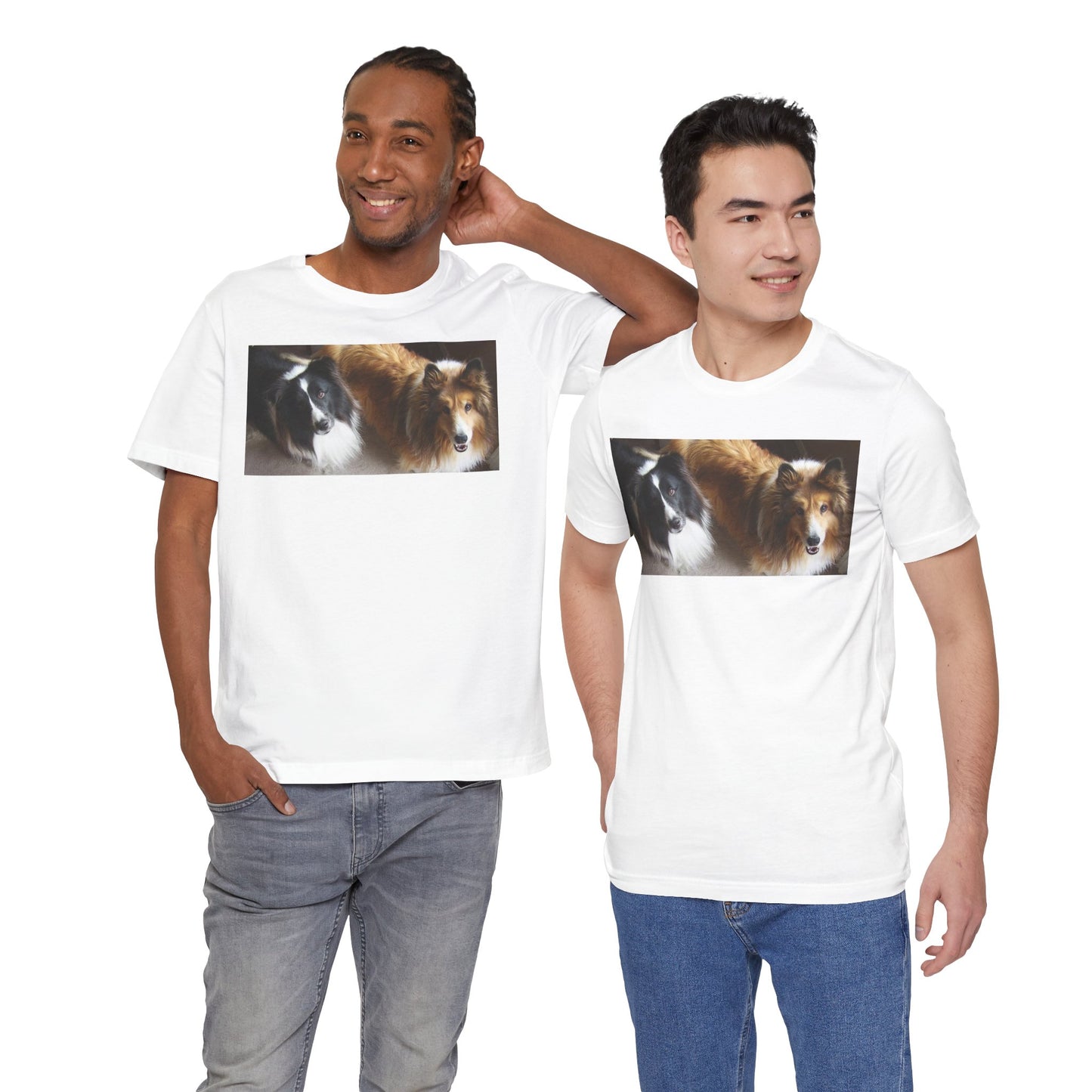 Shetland Sheepdog Group Unisex Dog Lovers Tee with Cute Pets Design - Perfect Gift for Animal Lovers, Casual Wear, Dog Owners, Gift for Him/Her, Everyday Comfort