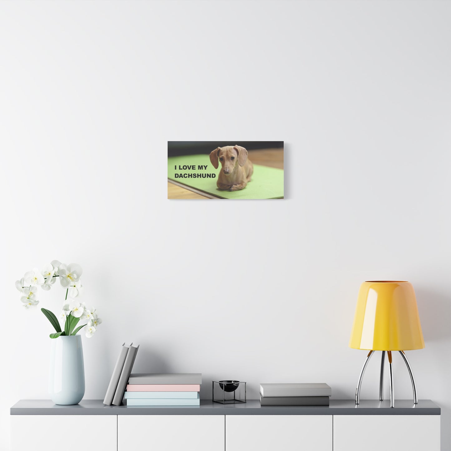 I Love My Dachshund Canvas Print, Pet Lover Wall Art, Dog Decor, Animal Wall Hanging, Home Decoration, Gift for Dachshund Owners