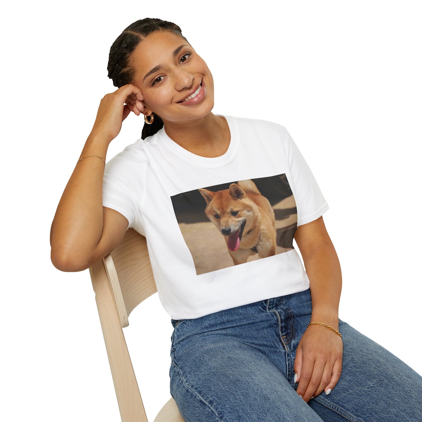 Cute Shiba Inu Unisex Softstyle T-Shirt, Pet Lover Gift, Animal Lover Tee, Casual Wear, Summer Style