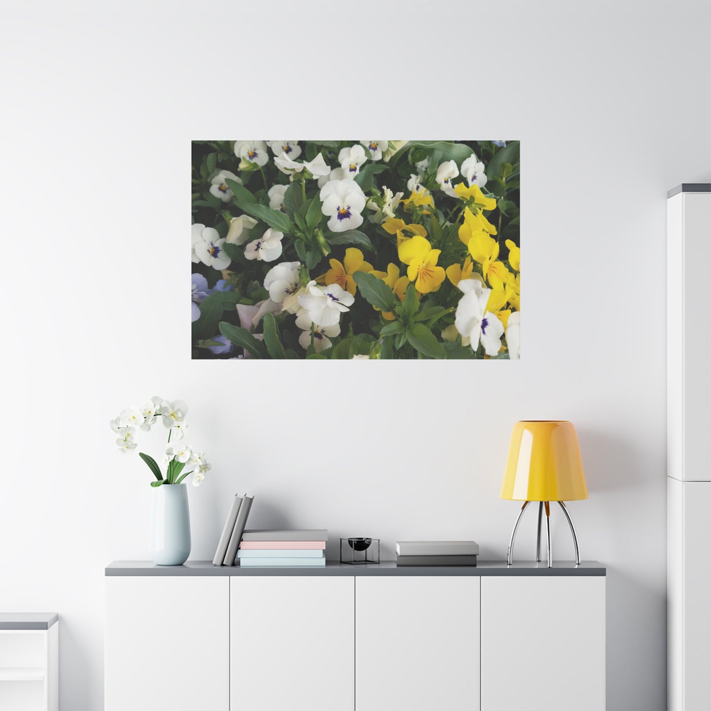 Pansies Floral Canvas Wall Art - Vibrant Pansy Design for Home Decor
