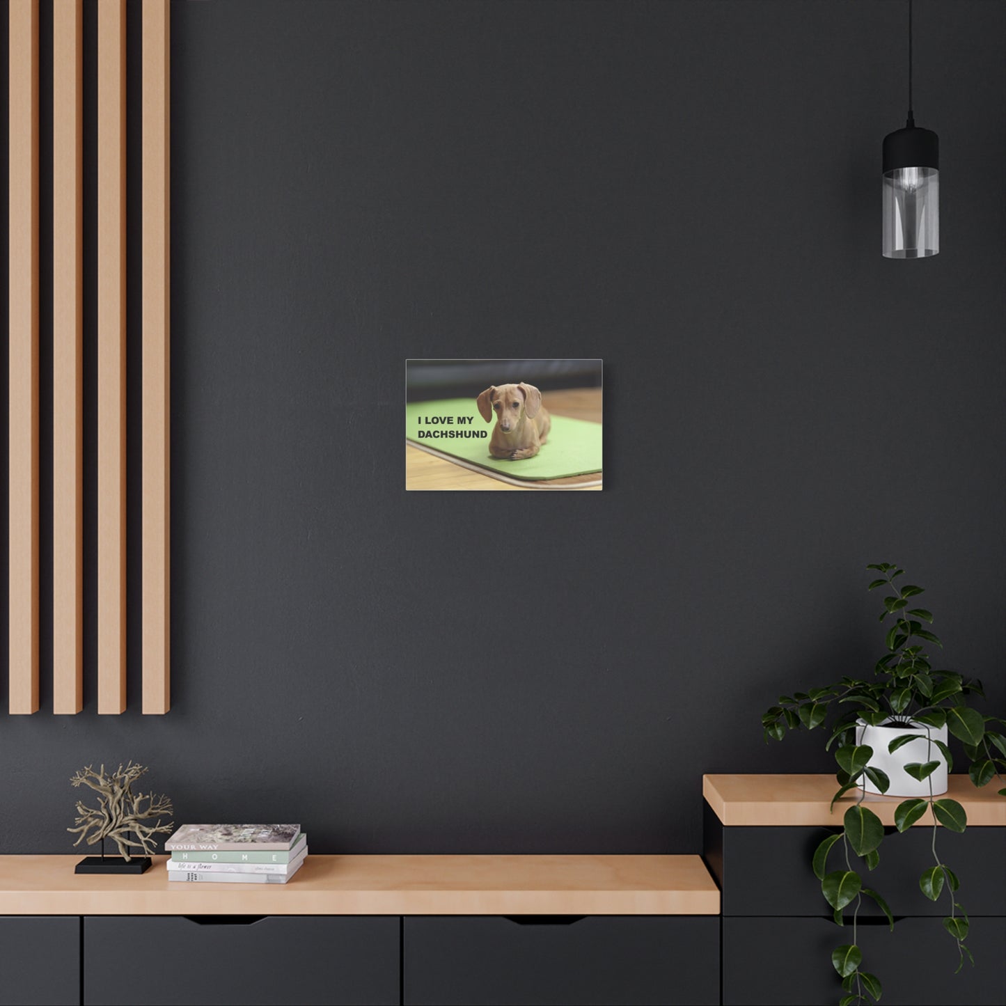 I Love My Dachshund Canvas Print, Pet Lover Wall Art, Dog Decor, Animal Wall Hanging, Home Decoration, Gift for Dachshund Owners