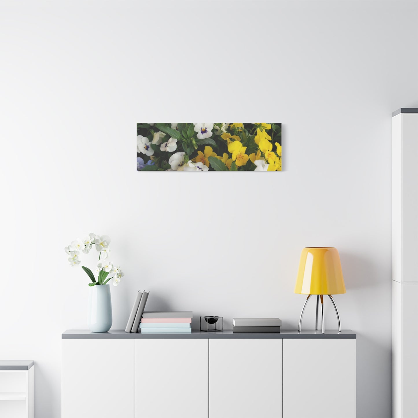 Pansies Floral Canvas Wall Art - Vibrant Pansy Design for Home Decor