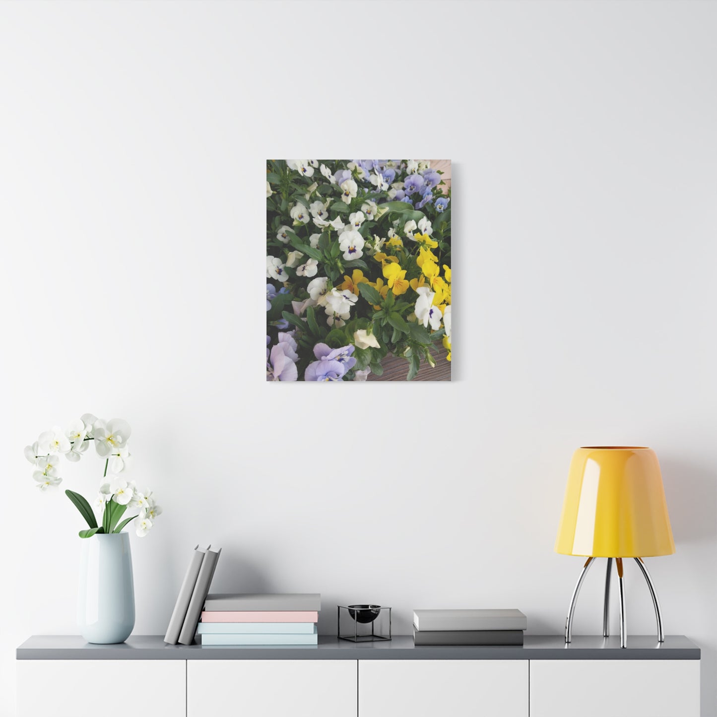 Pansies Floral Canvas Wall Art - Vibrant Pansy Design for Home Decor