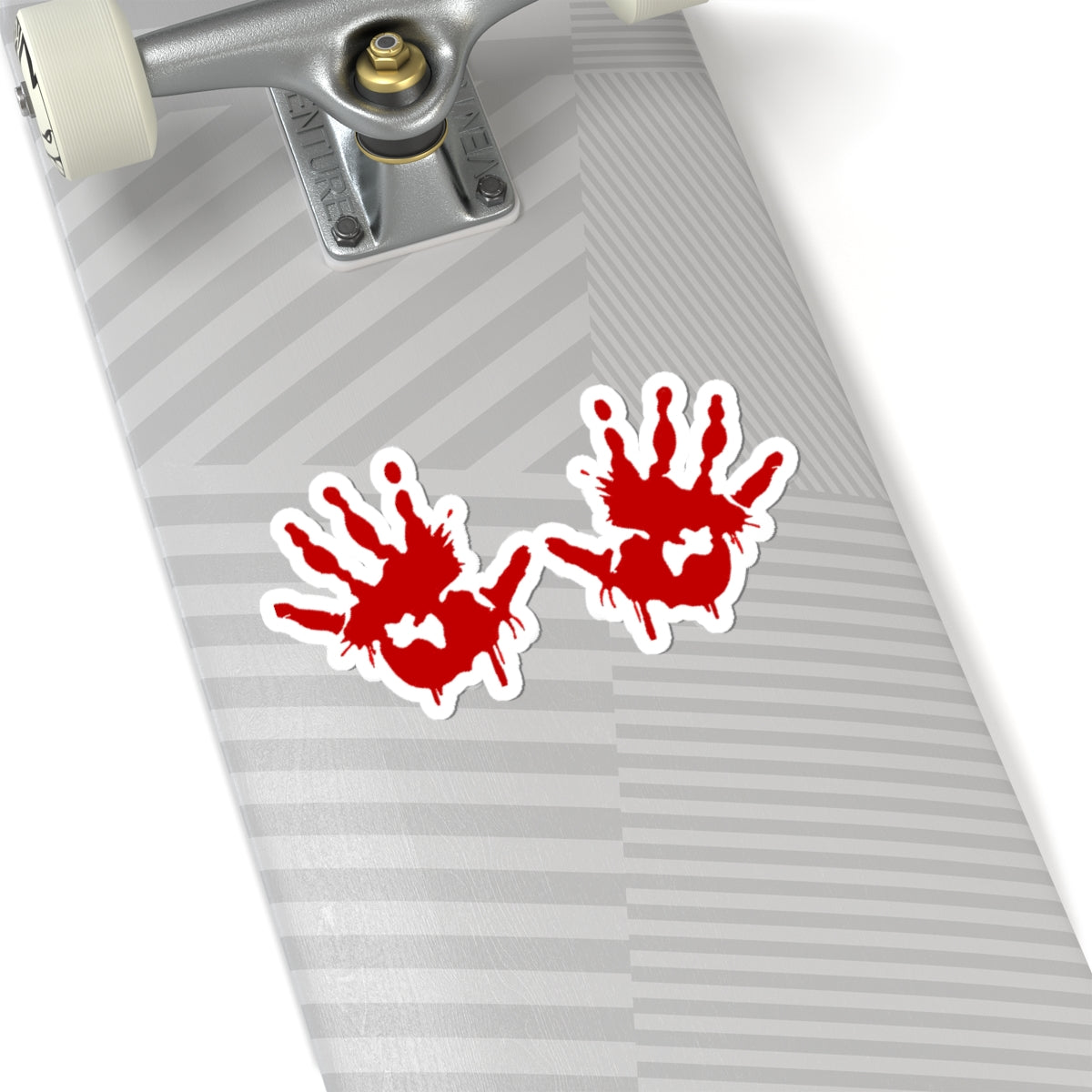 Bloody Handprint Kiss-Cut Stickers - Perfect for Spooky Decor and Halloween
