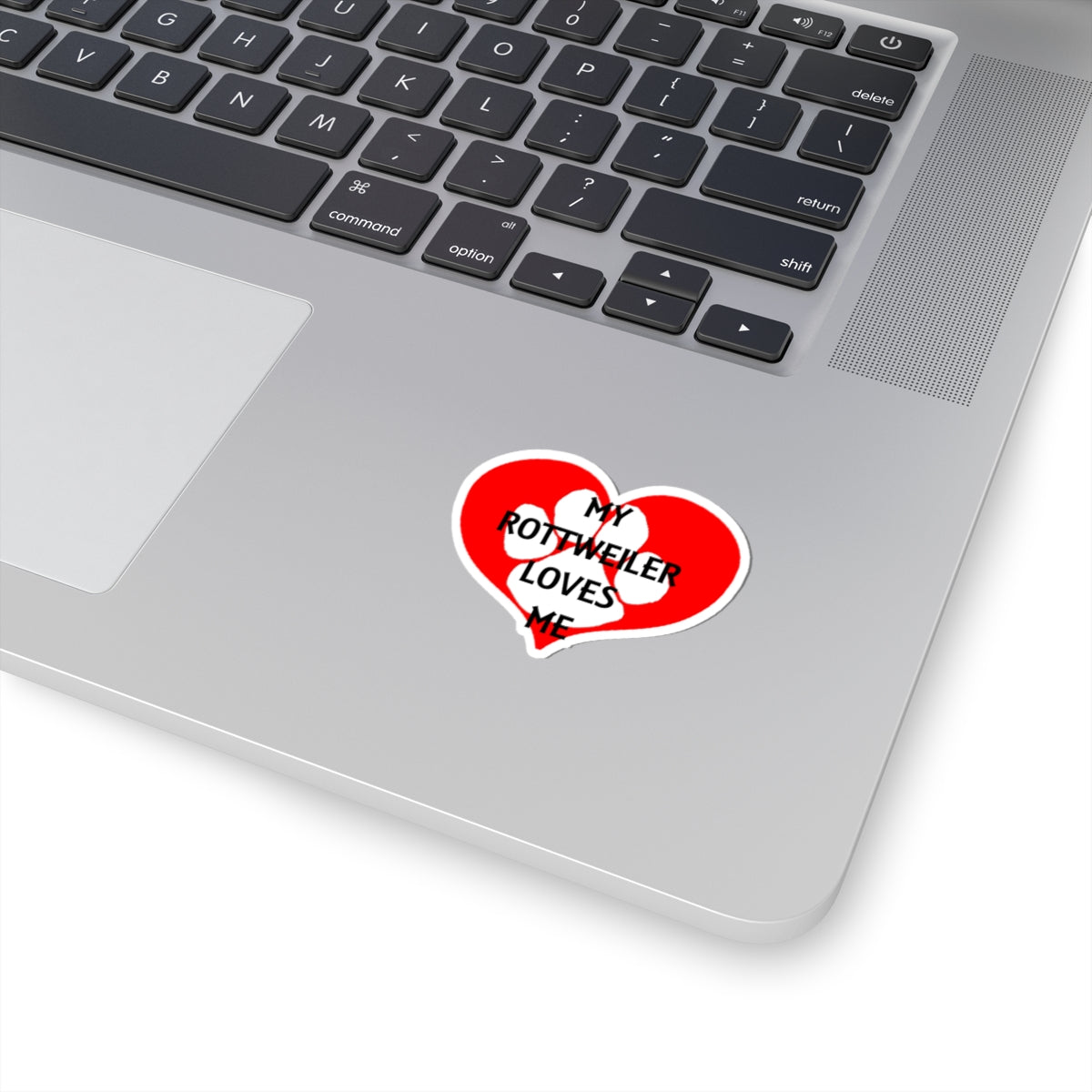 My Rottweiler Loves Me Stickers | Heart Paw Print Decal, Pet Lover Gifts, Dog Mom Stickers, Cute Car Decor, Valentine’s Day