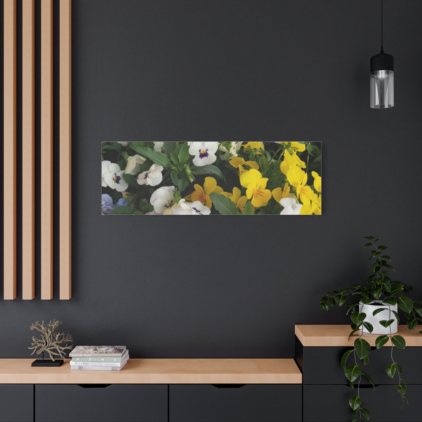 Pansies Floral Canvas Wall Art - Vibrant Pansy Design for Home Decor