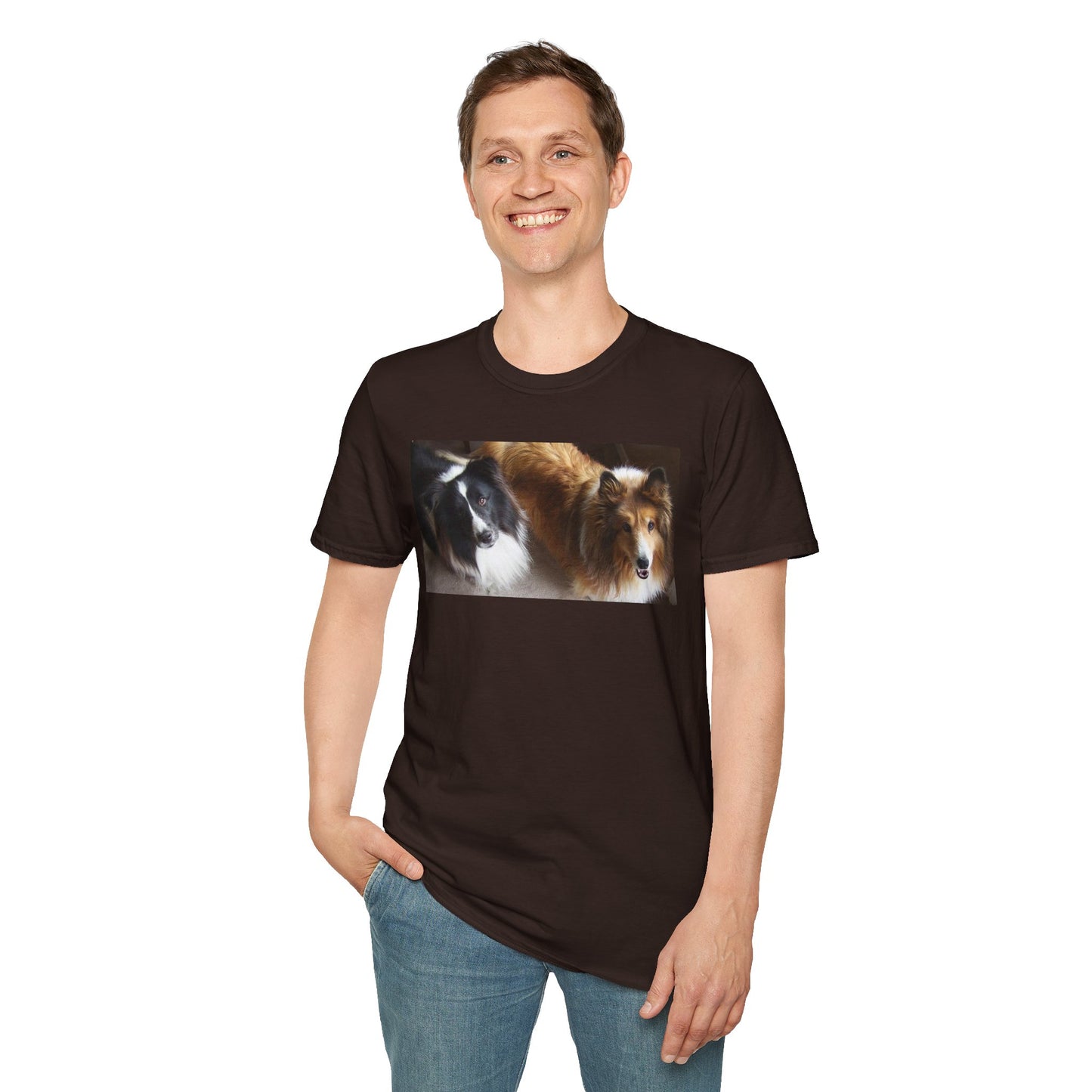 Shetland Sheepdog Group Cute Dog Lovers Unisex T-Shirt, Pet Owner Gift, Animal Lover Apparel, Casual Wear, Birthday and Holiday Gift