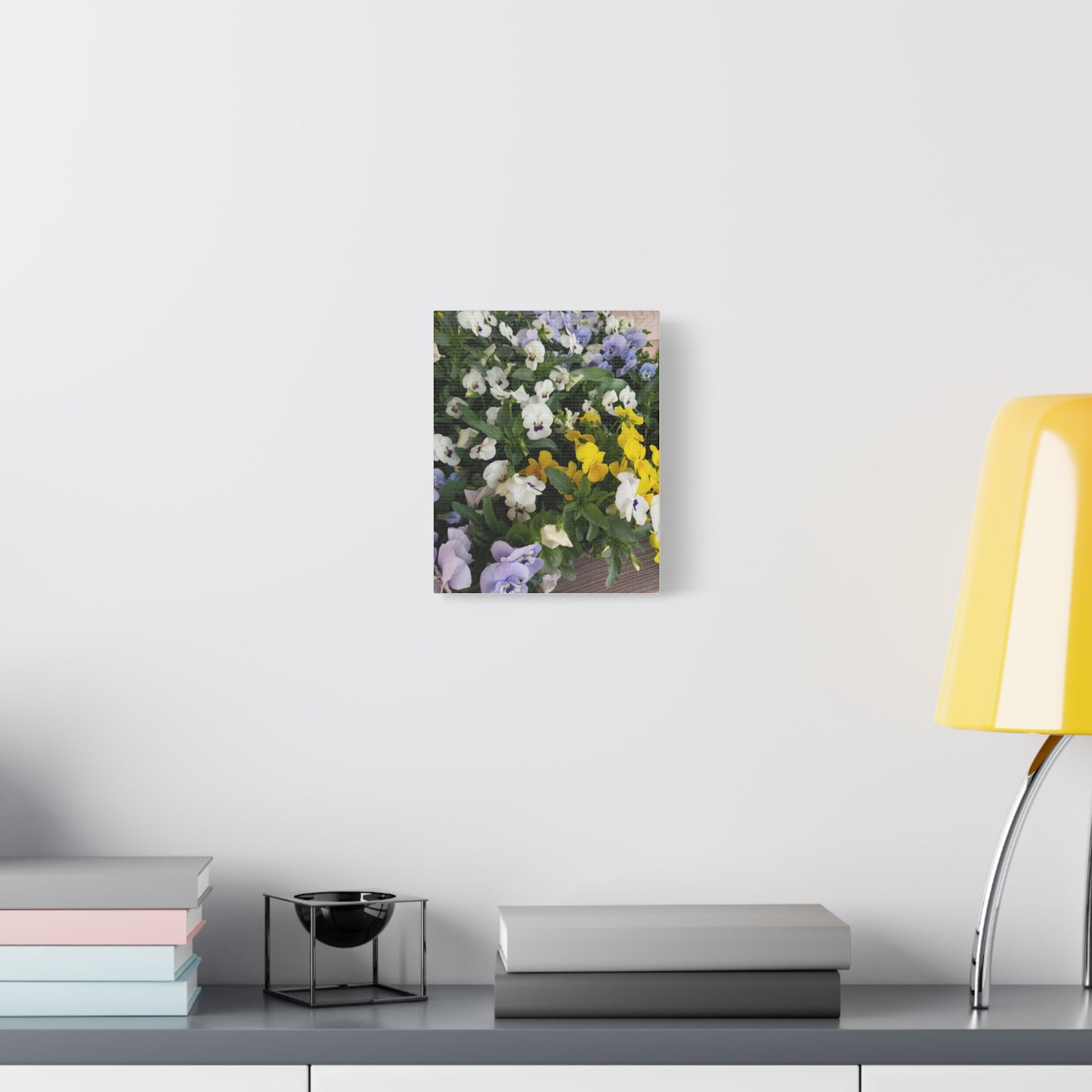 Pansies Floral Canvas Wall Art - Vibrant Pansy Design for Home Decor