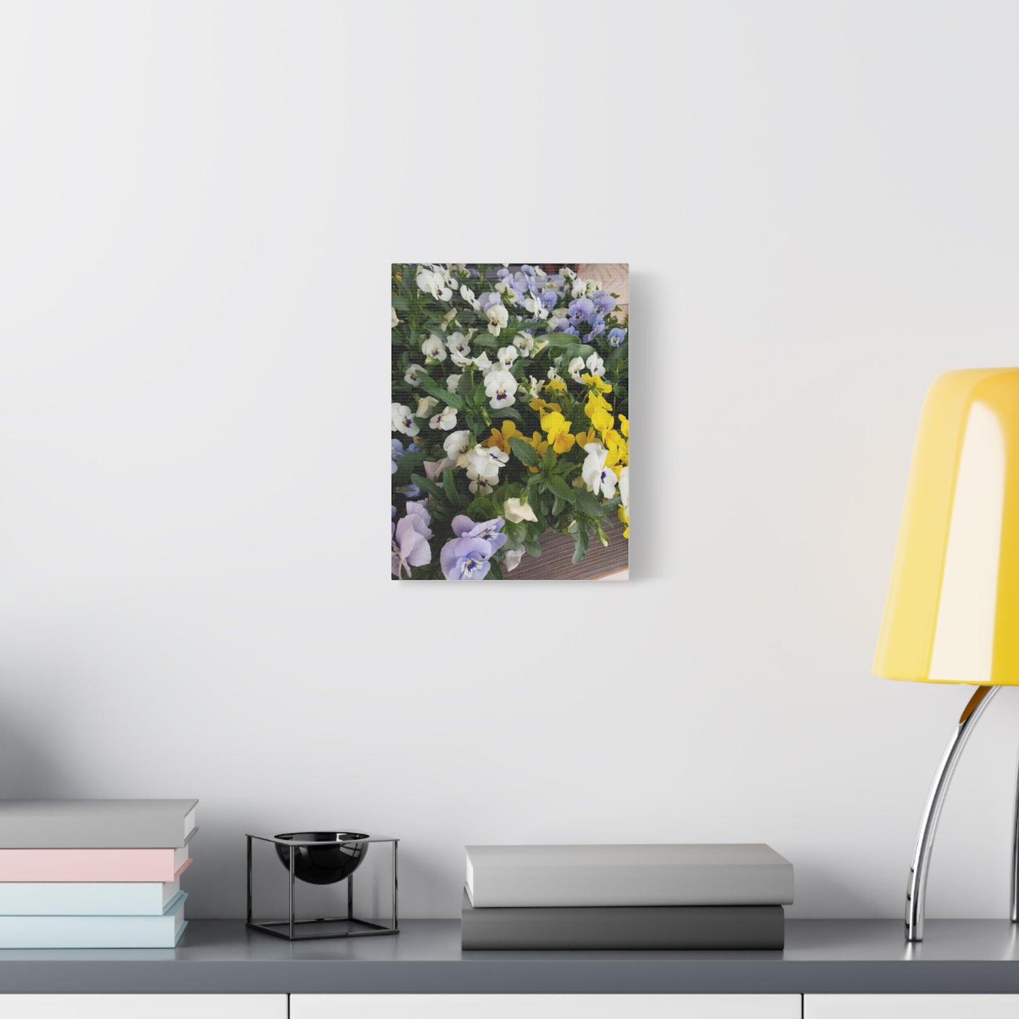 Pansies Floral Canvas Wall Art - Vibrant Pansy Design for Home Decor