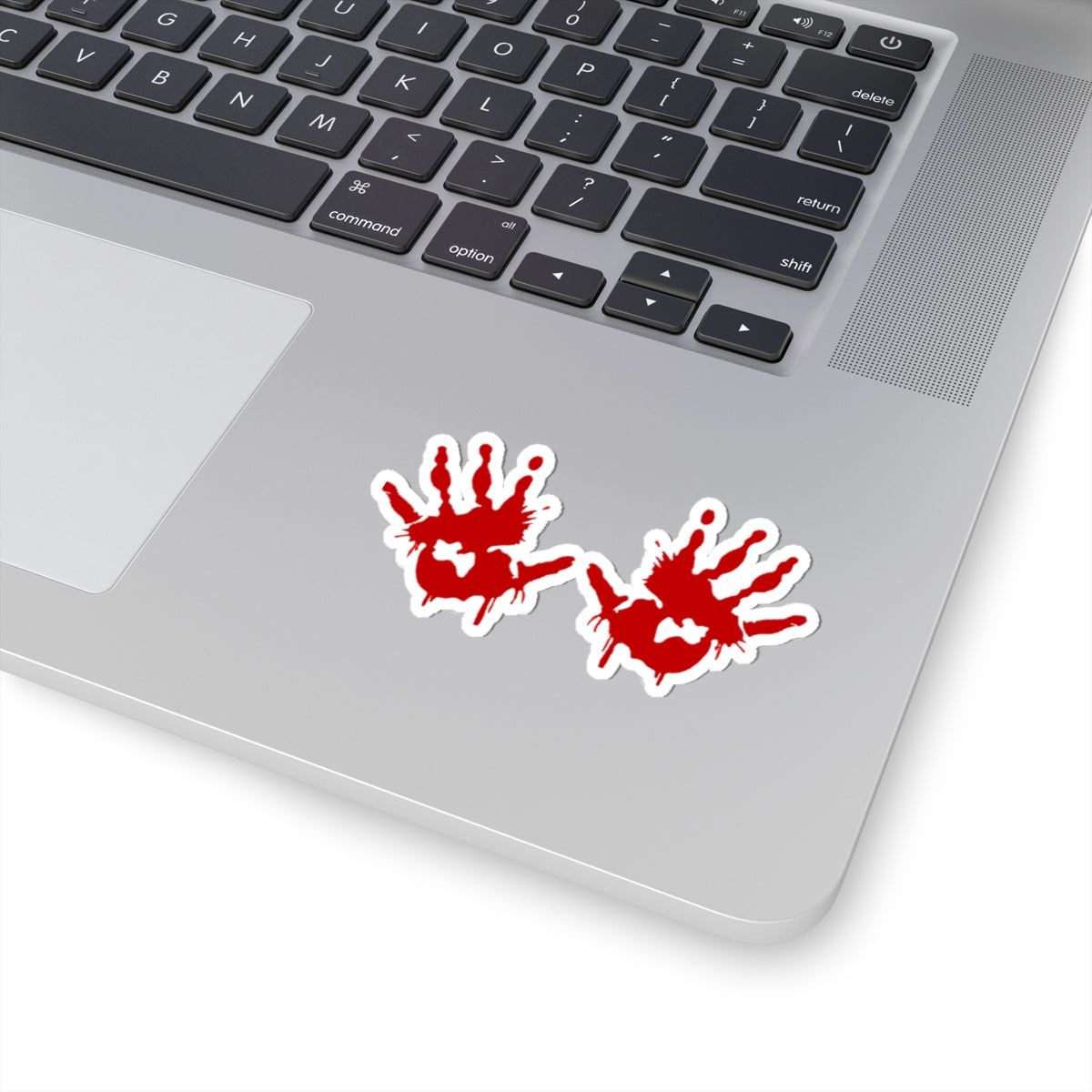 Bloody Handprint Kiss-Cut Stickers - Perfect for Spooky Decor and Halloween