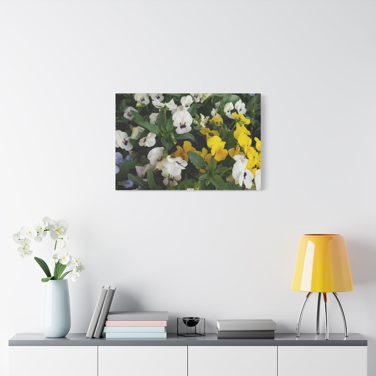 Pansies Floral Canvas Wall Art - Vibrant Pansy Design for Home Decor