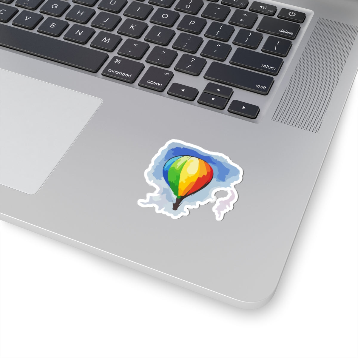 Rainbow Hot Air Balloon Kiss-Cut Stickers - Vibrant Decorative Stickers for Laptops and Journals