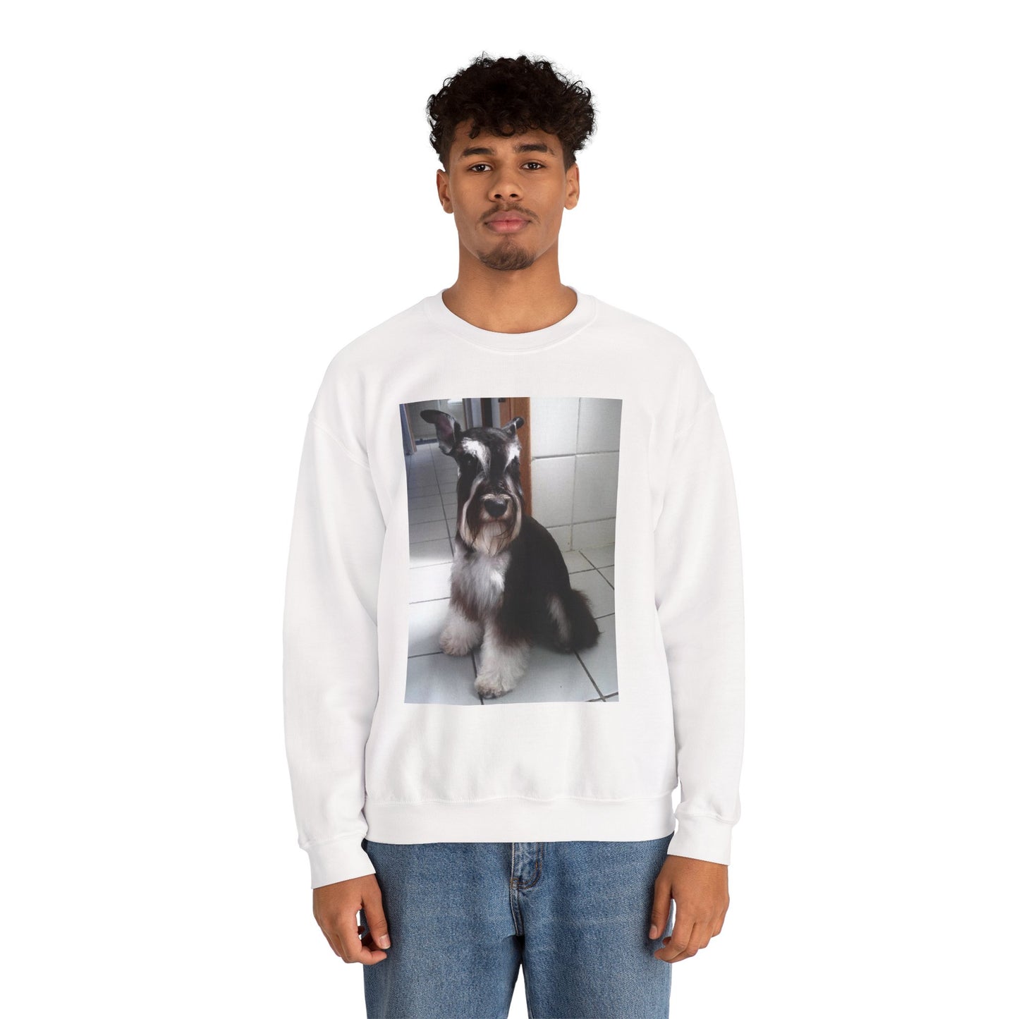 Miniature Schnauzer Sitting Warm & Whimsical Dog Lover's Crewneck Sweatshirt | Pet-Themed Gift, Cozy Loungewear, Perfect for Birthdays & Holidays