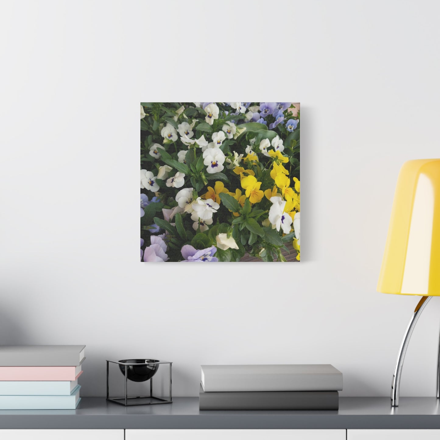 Pansies Floral Canvas Wall Art - Vibrant Pansy Design for Home Decor