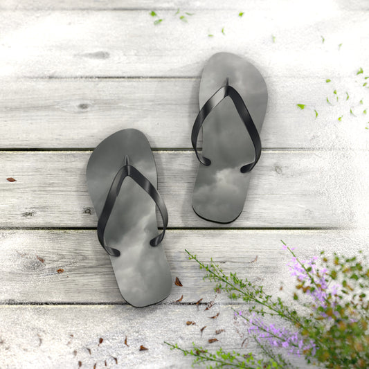 Cloudy Flip Flops - Stylish Beachwear, Vacation Essentials, Summer Footwear, Outdoor Adventures, Cloud Design