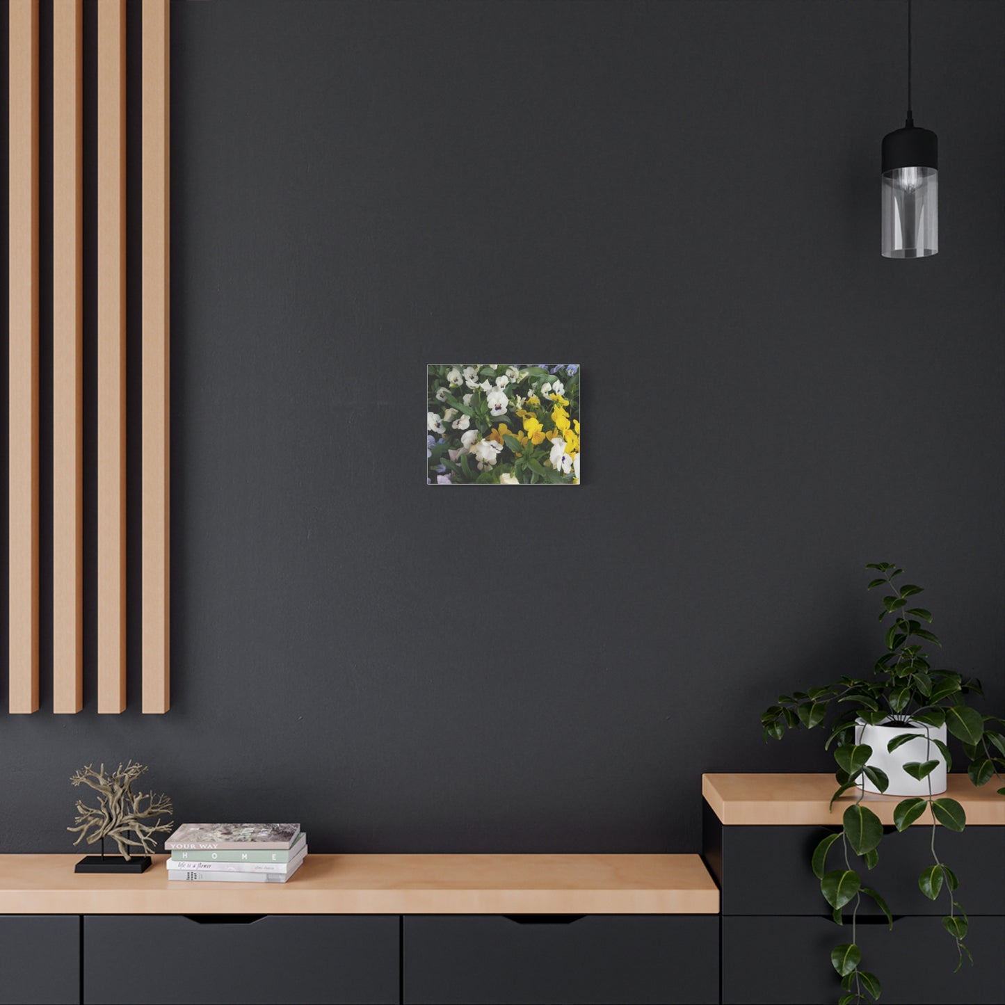 Pansies Floral Canvas Wall Art - Vibrant Pansy Design for Home Decor