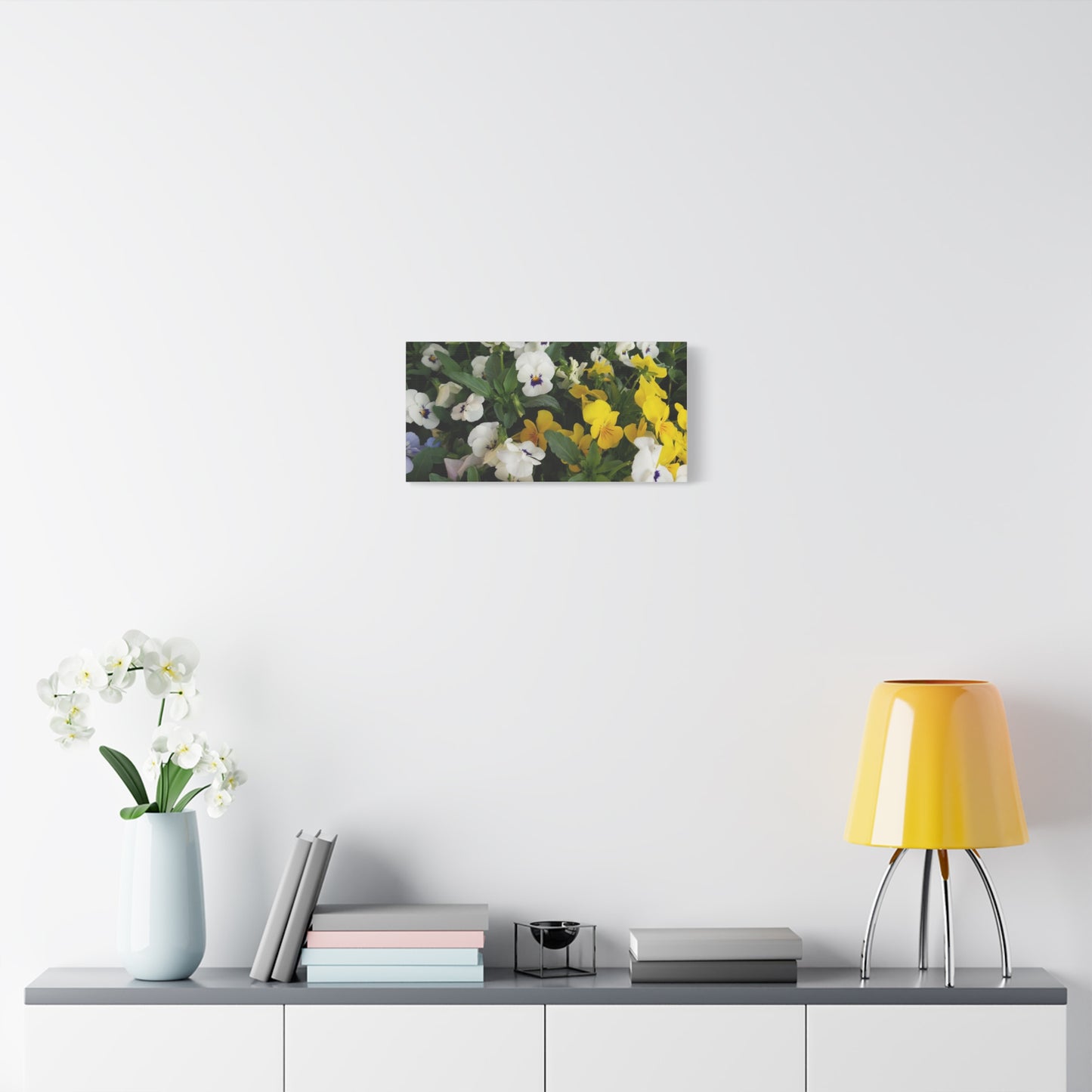 Pansies Floral Canvas Wall Art - Vibrant Pansy Design for Home Decor