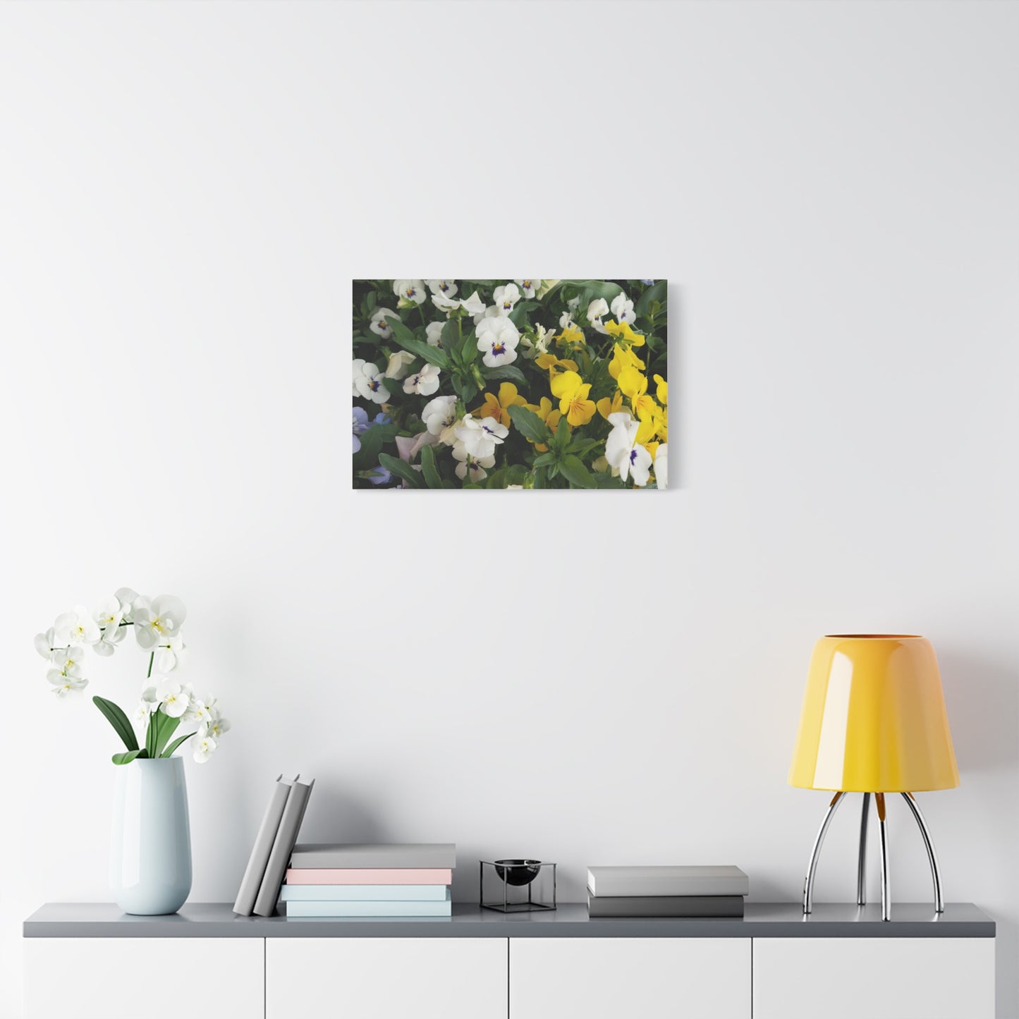 Pansies Floral Canvas Wall Art - Vibrant Pansy Design for Home Decor