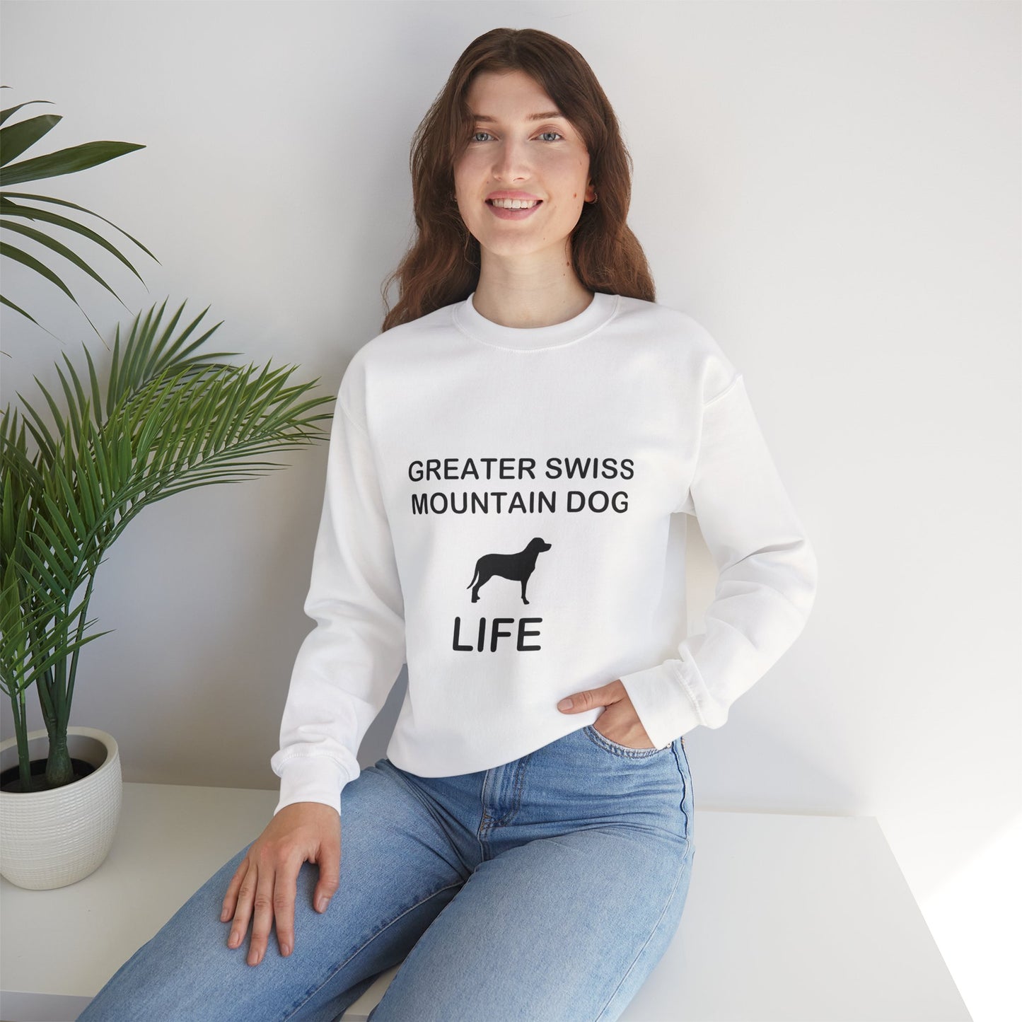 Greater Swiss Mountain Dog Life Sweatshirt - Cozy Crewneck for Dog Lovers, Pet Parent Gift, Animal Lover Apparel, Cabin Weekend Wear