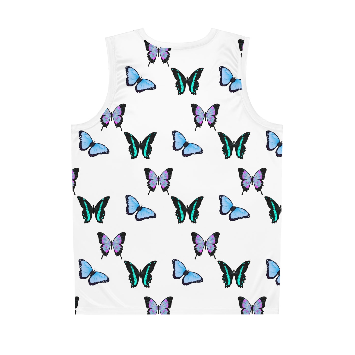 Butterfly Dreams Basketball Jersey, AOP Sportswear, Gym Apparel, Unique Gift for Athletes, Summer Fashion, Vibrant Eco-Friendly Tops