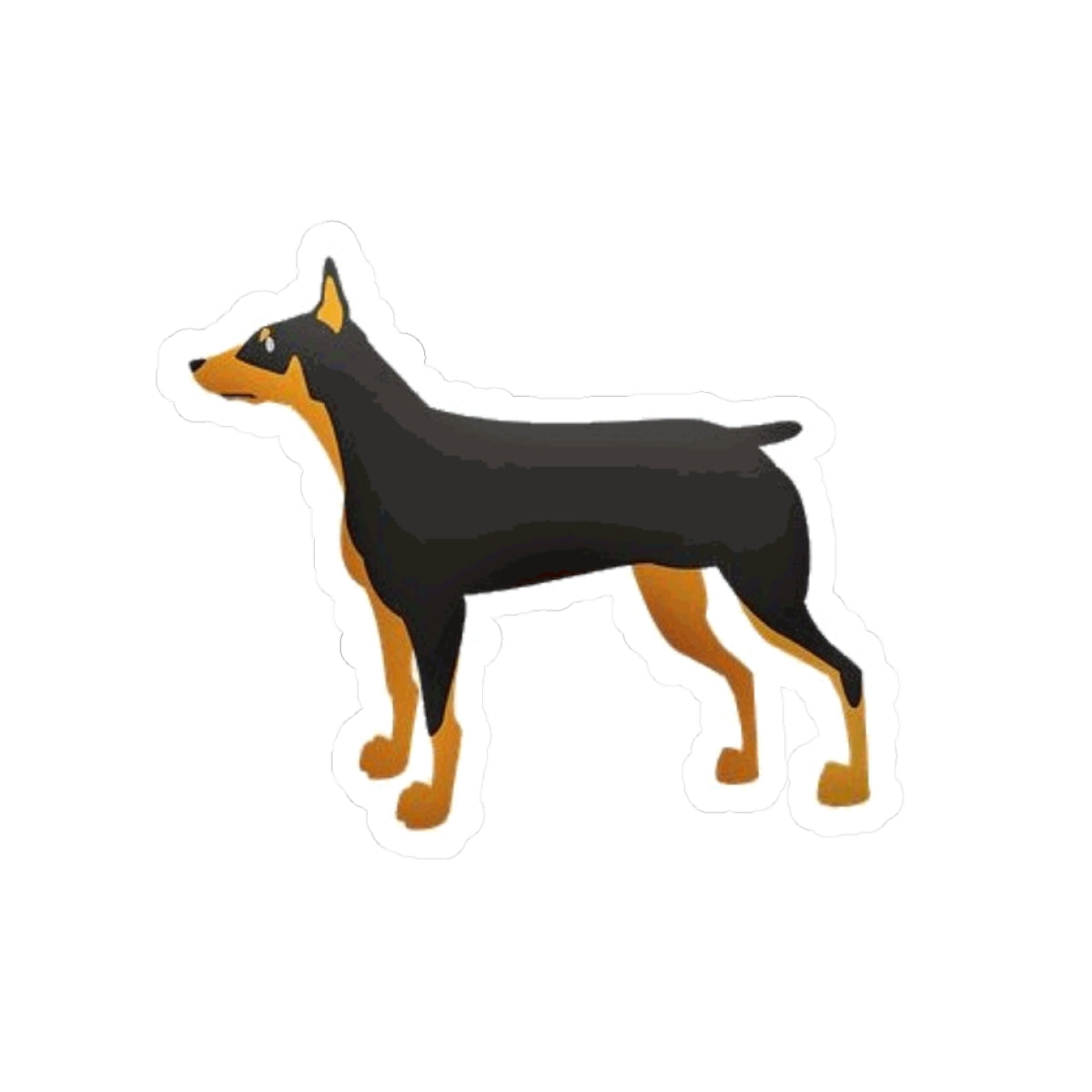 Cute Doberman Cartoon Kiss-Cut Stickers, Dog Lover Gifts, Laptop Decals, Car Stickers, Pet Accessories, Waterproof Vinyl Stickers