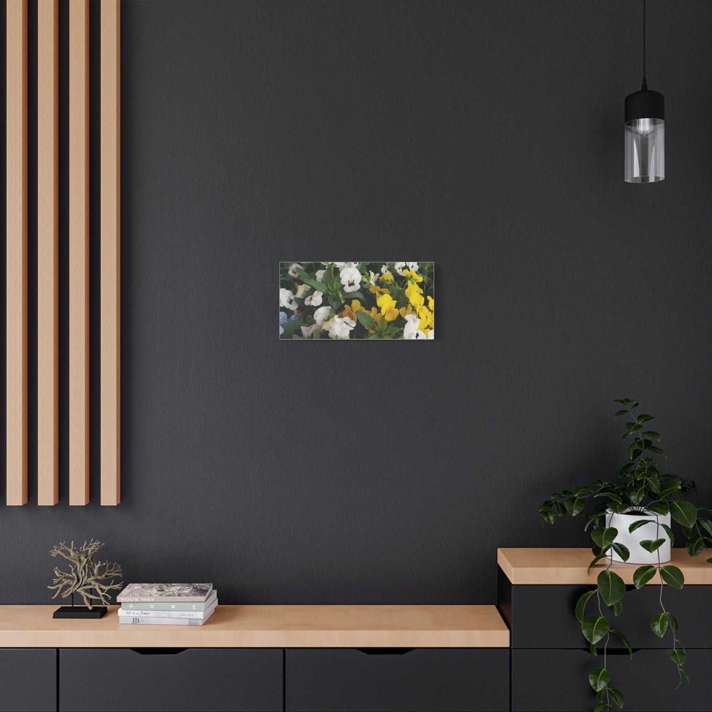 Pansies Floral Canvas Wall Art - Vibrant Pansy Design for Home Decor