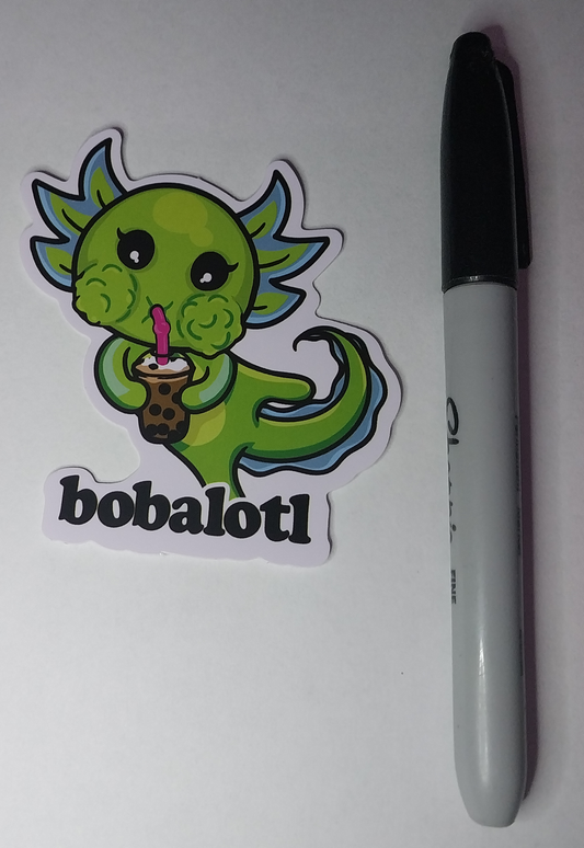 Axolotl Green Bobalotl Sticker
