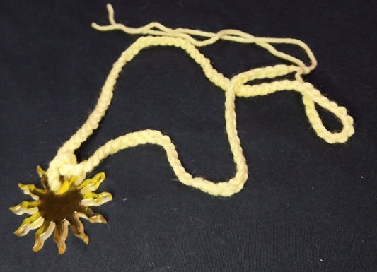 Sun Clear Yellow Resin Necklace