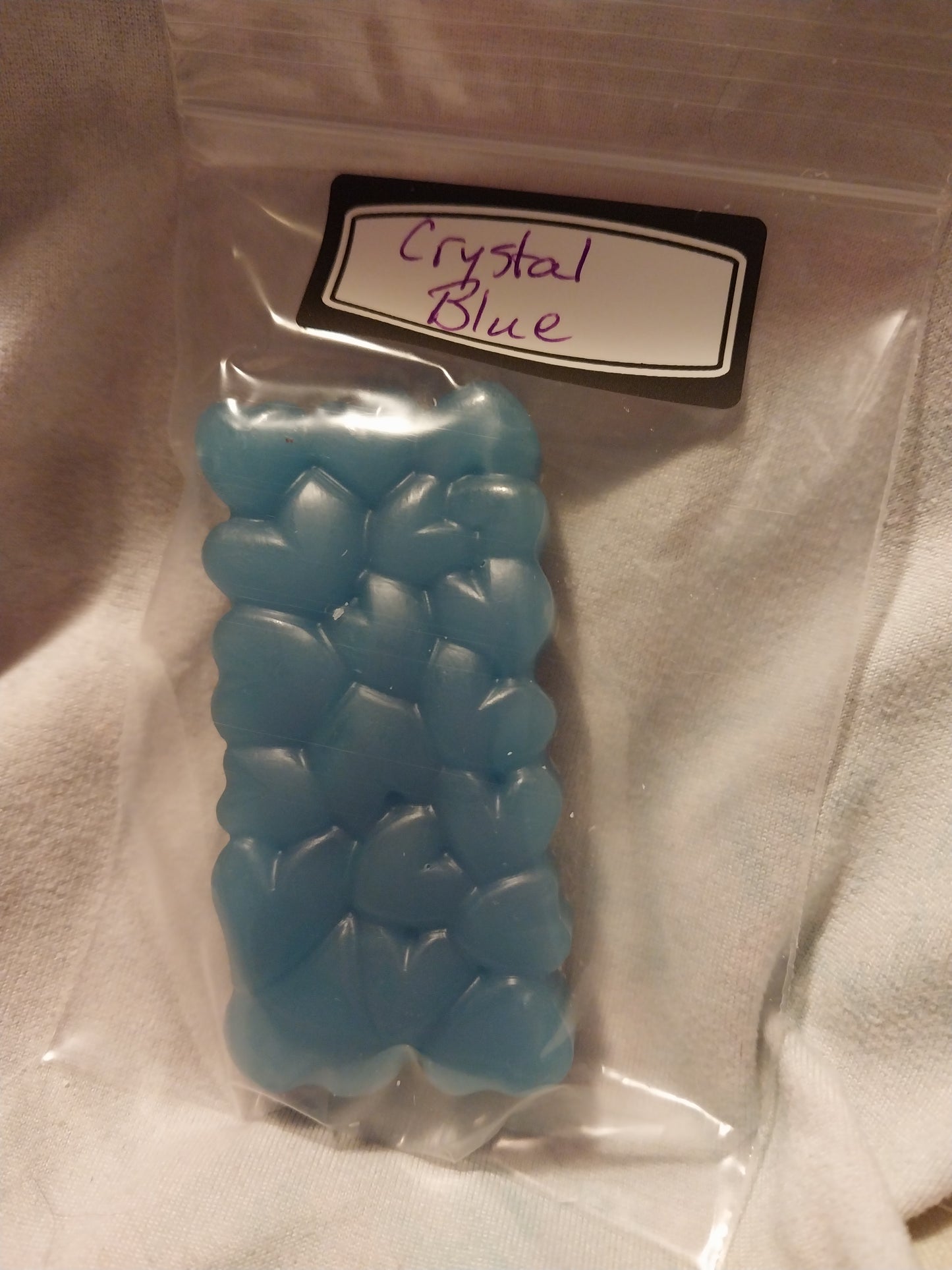 Crystal Blue Hearts Bar Wax Melt