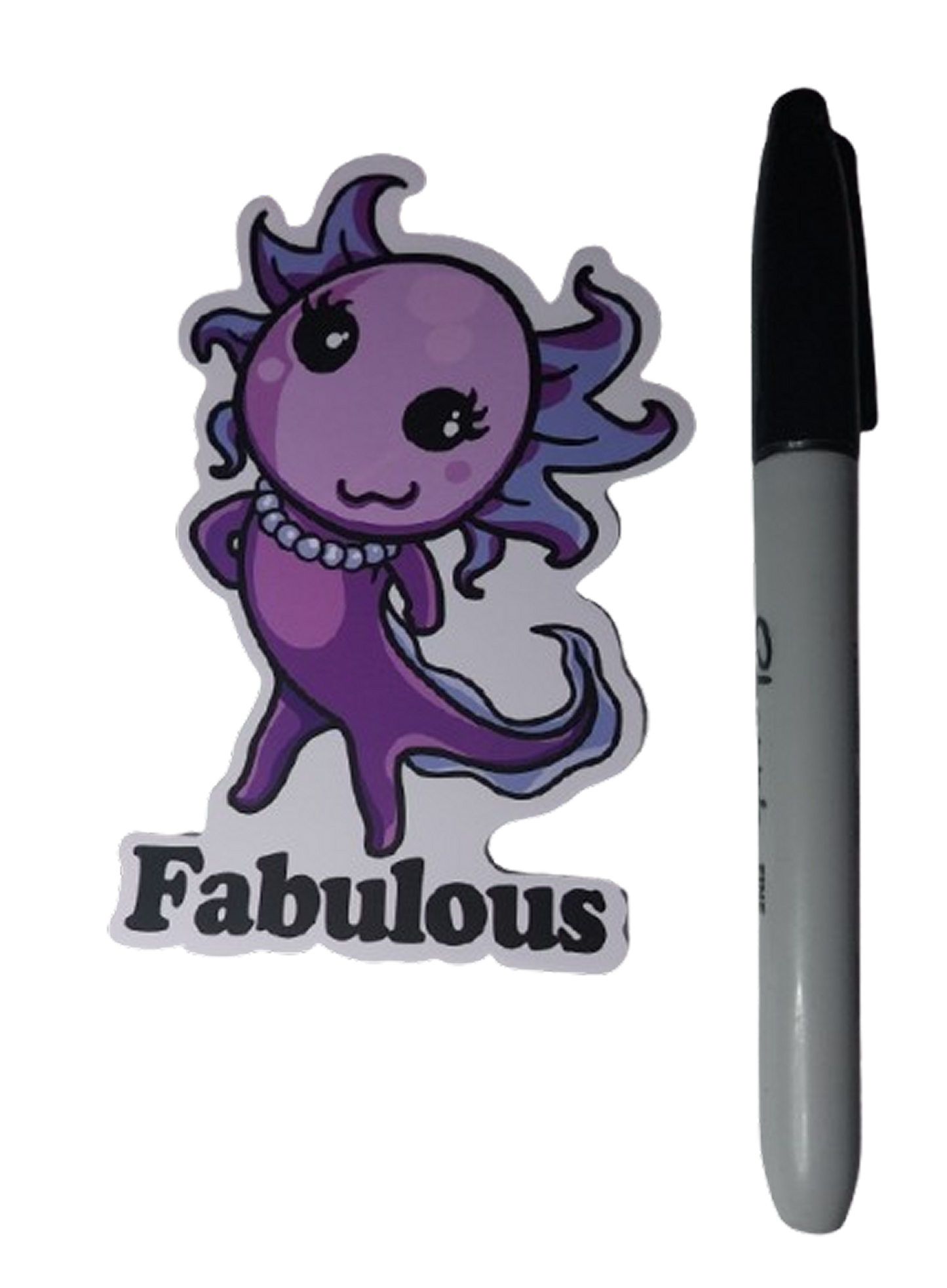 Axolotl Purple FABULOUS Sticker