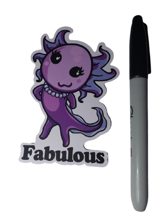 Axolotl Purple FABULOUS Sticker