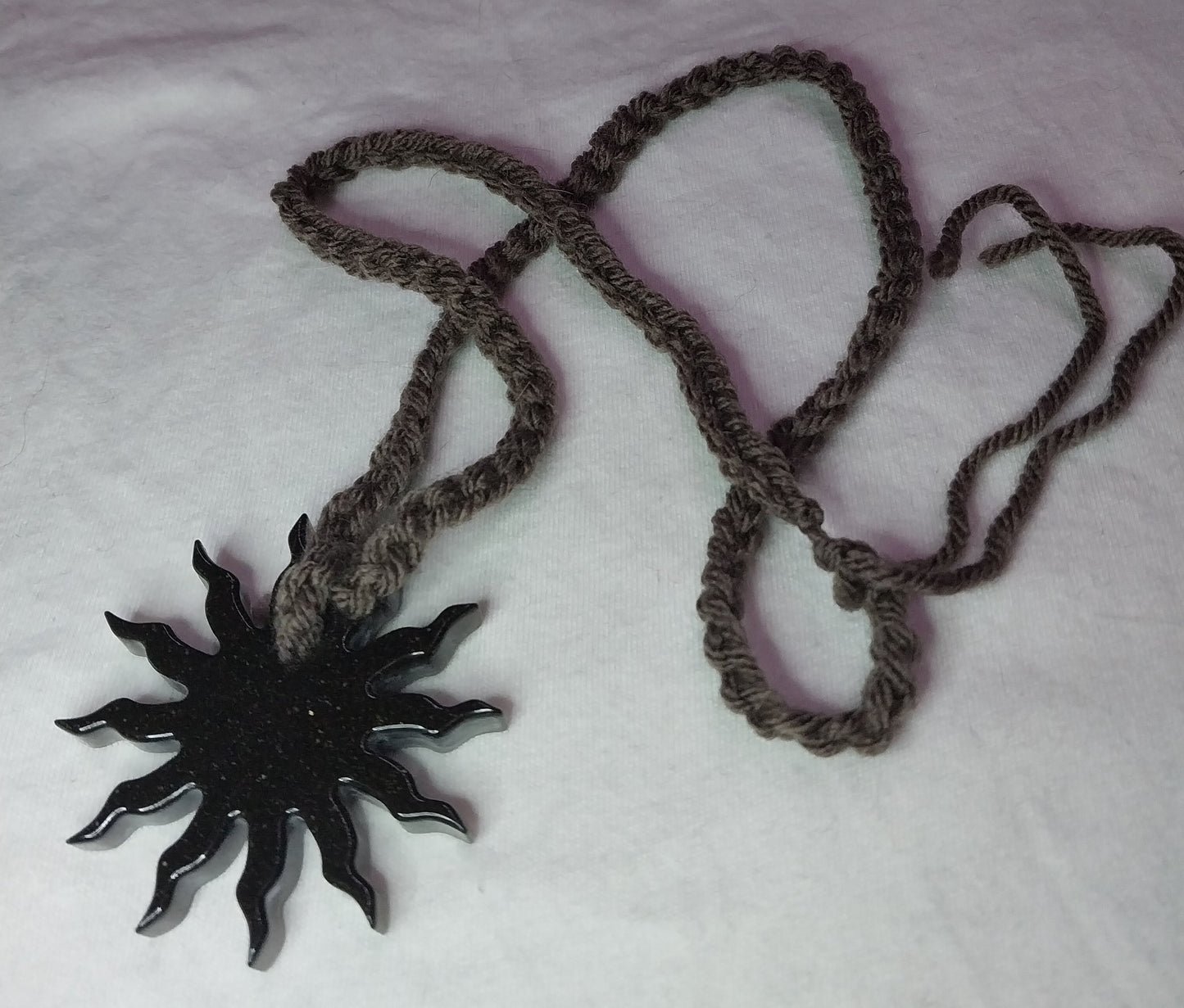 Sun Brown Idaho Dirt Resin Necklace