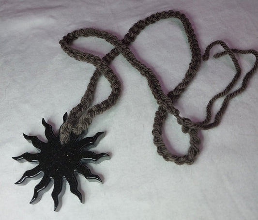 Sun Brown Idaho Dirt Resin Necklace