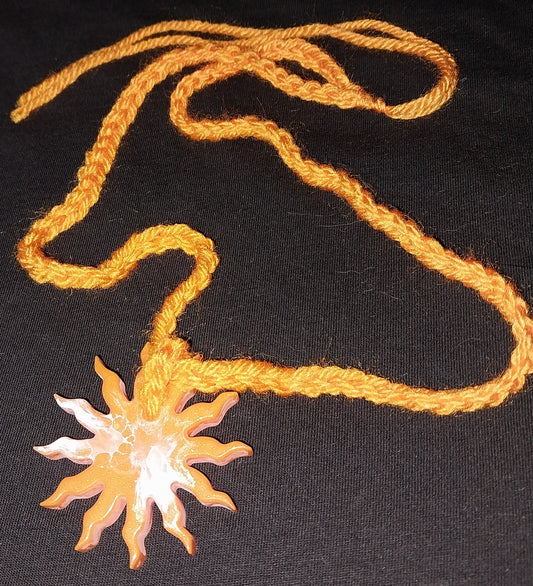 Sun Orange Creamsicle Resin Necklace